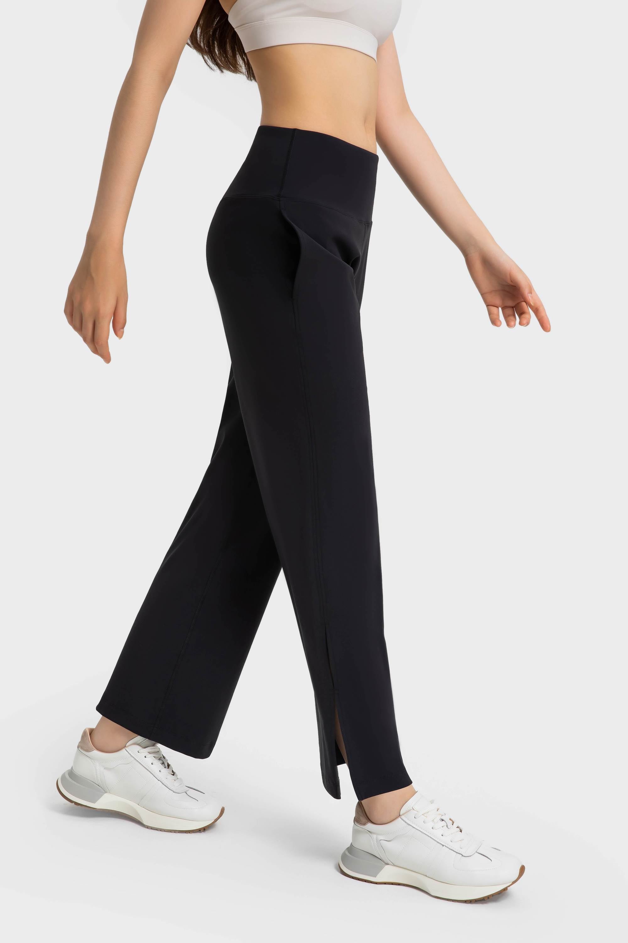 High-Waisted Flared Wide-Leg Yoga Pants