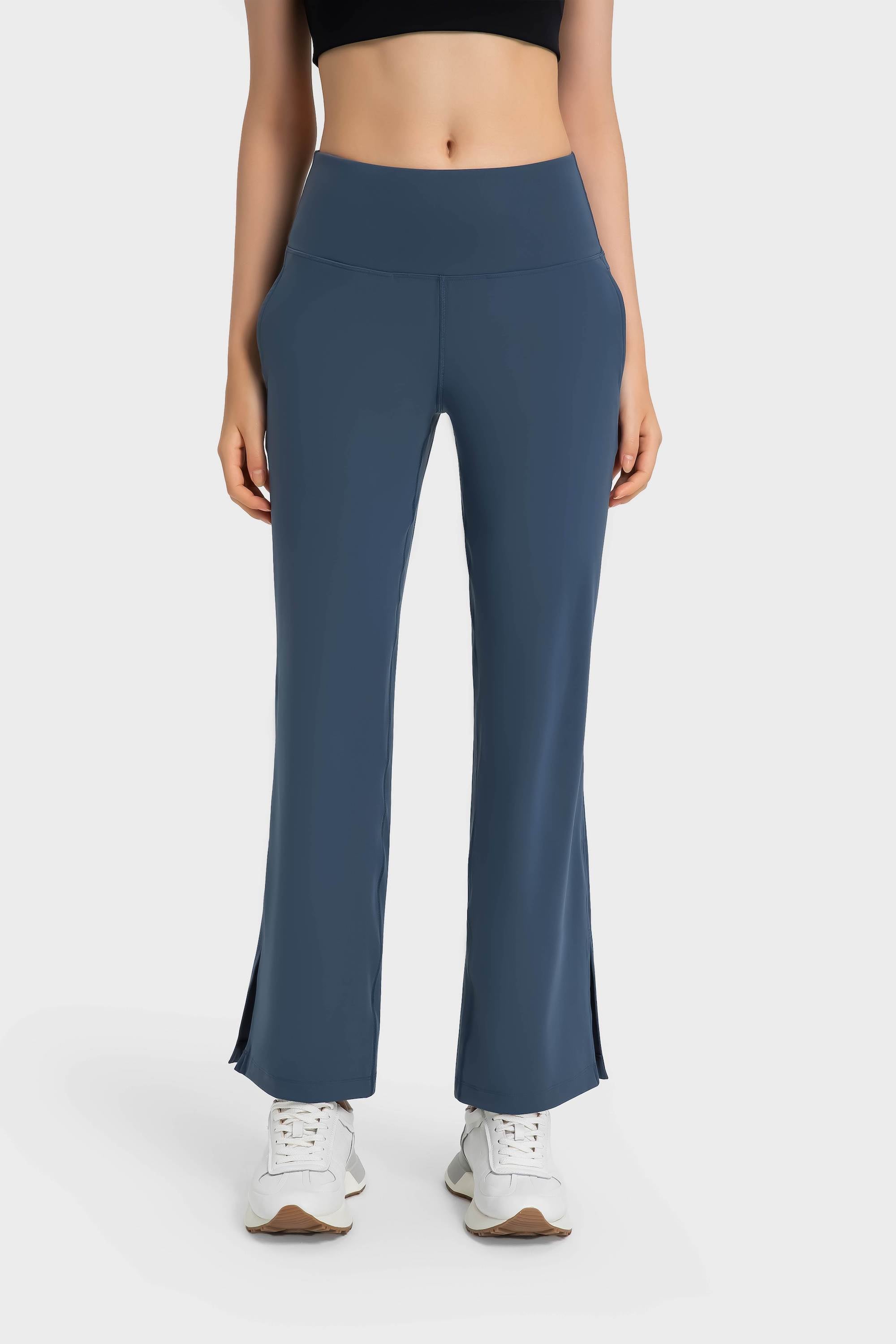 High-Waisted Flared Wide-Leg Yoga Pants