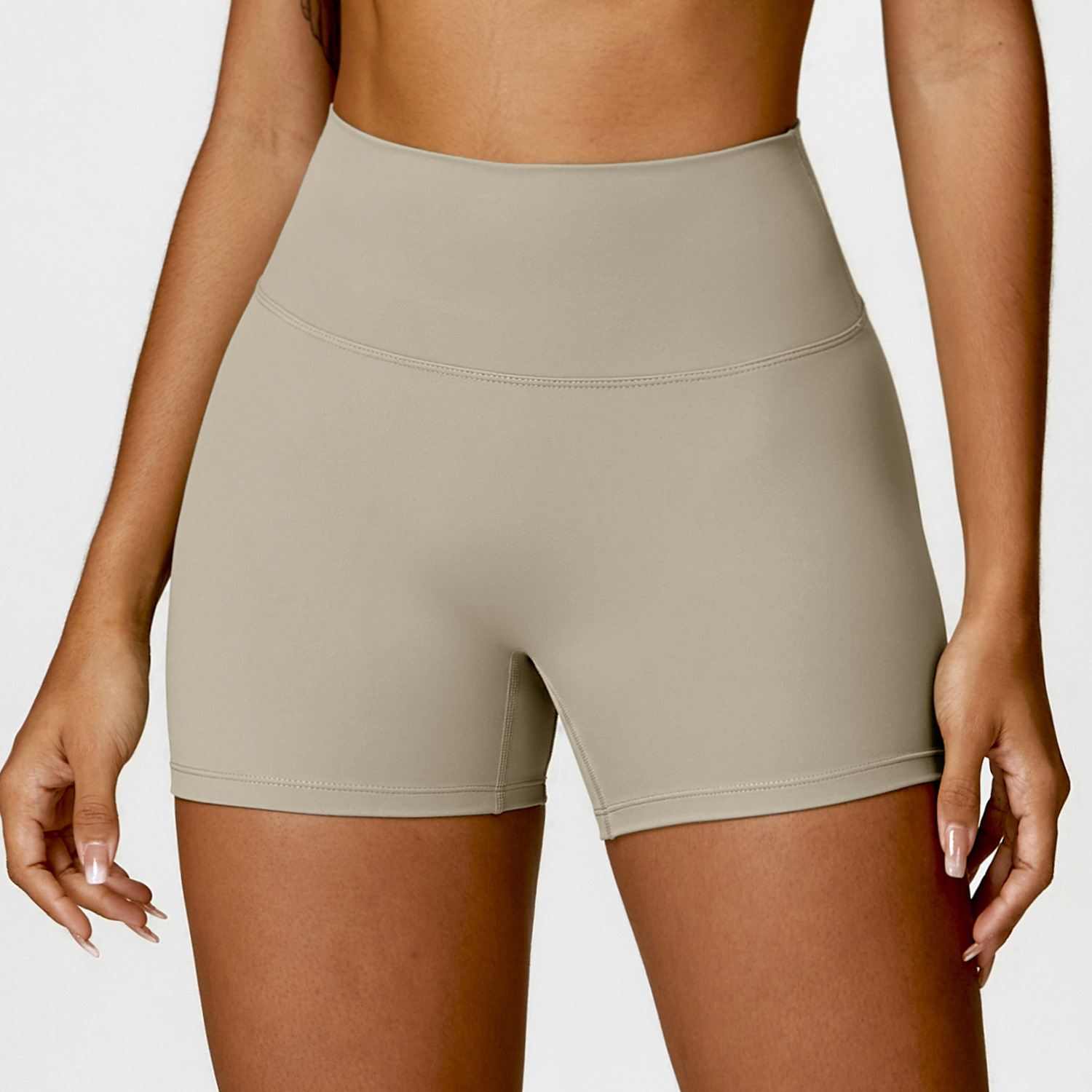 High-Waist Yoga Running Shorts