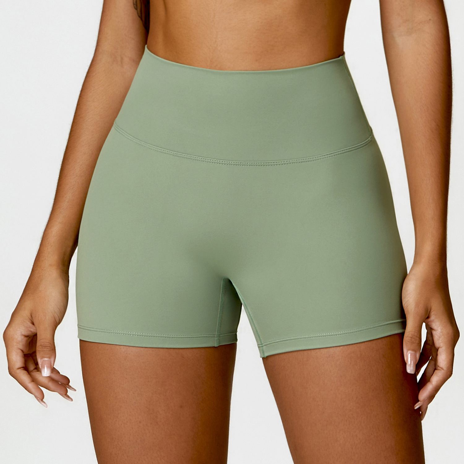 High-Waist Yoga Running Shorts