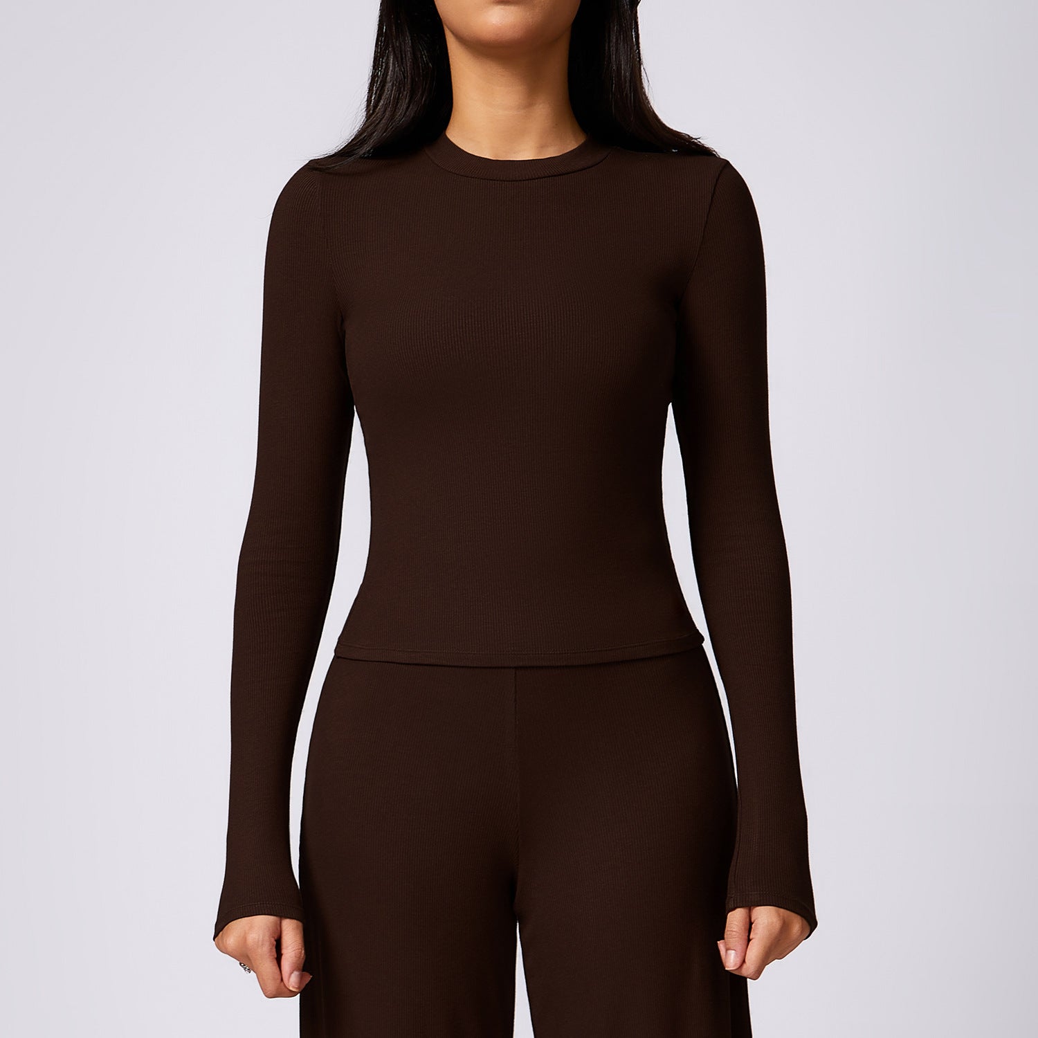 Tight-Fitting Long-Sleeve Yoga Suit