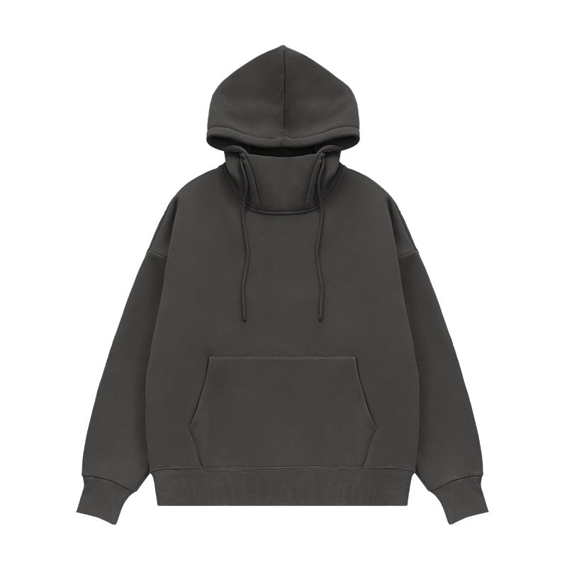 350g Fleece-Lined Windproof Sweatshirt with High Collar