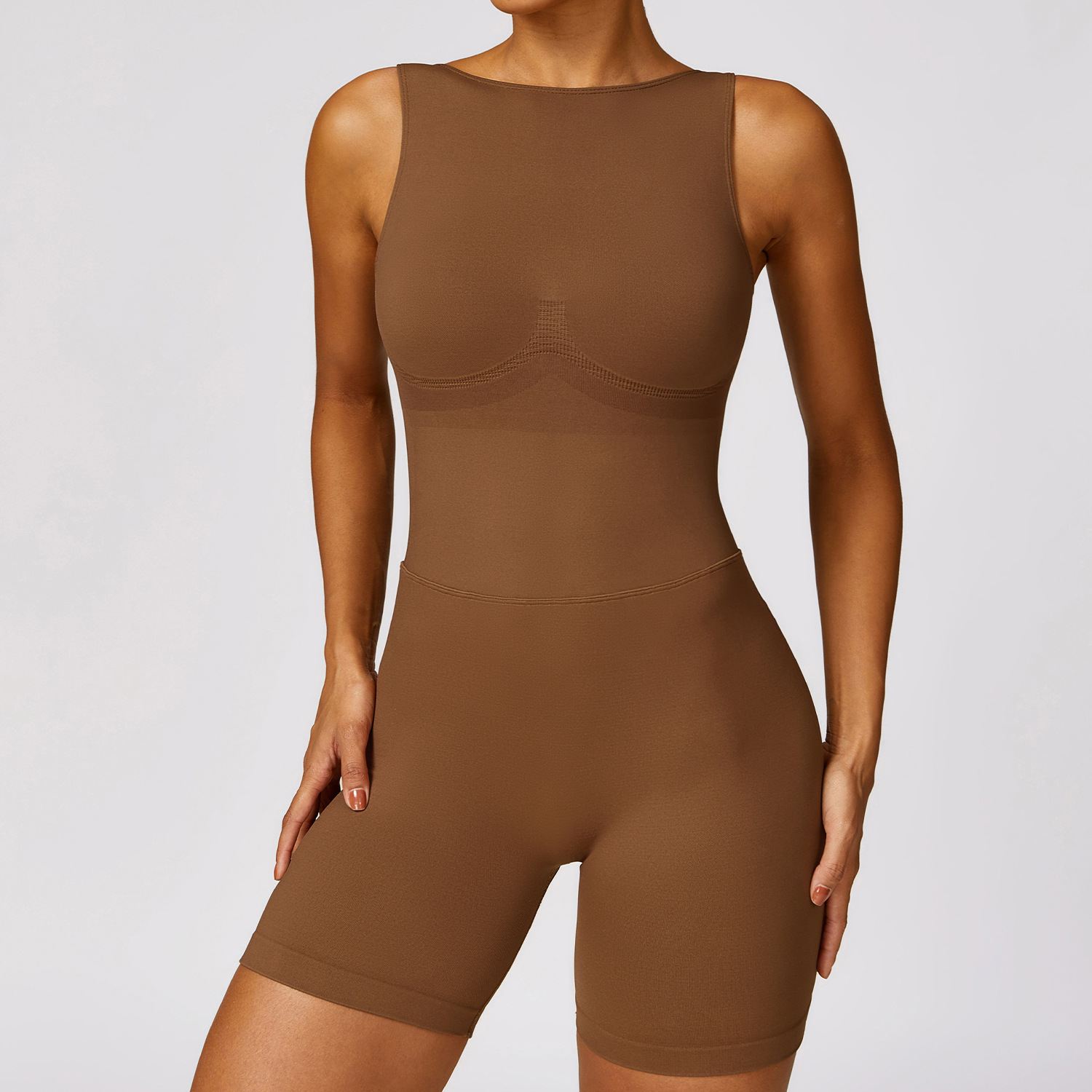 V-Back Short Jumpsuit