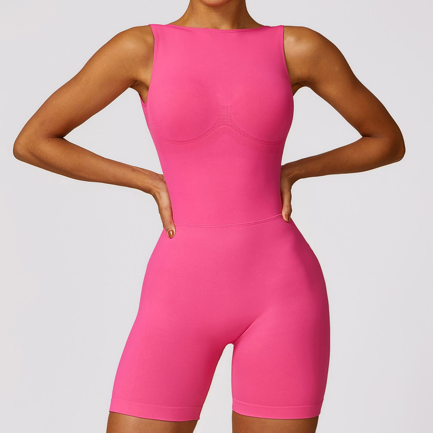 V-Back Short Jumpsuit