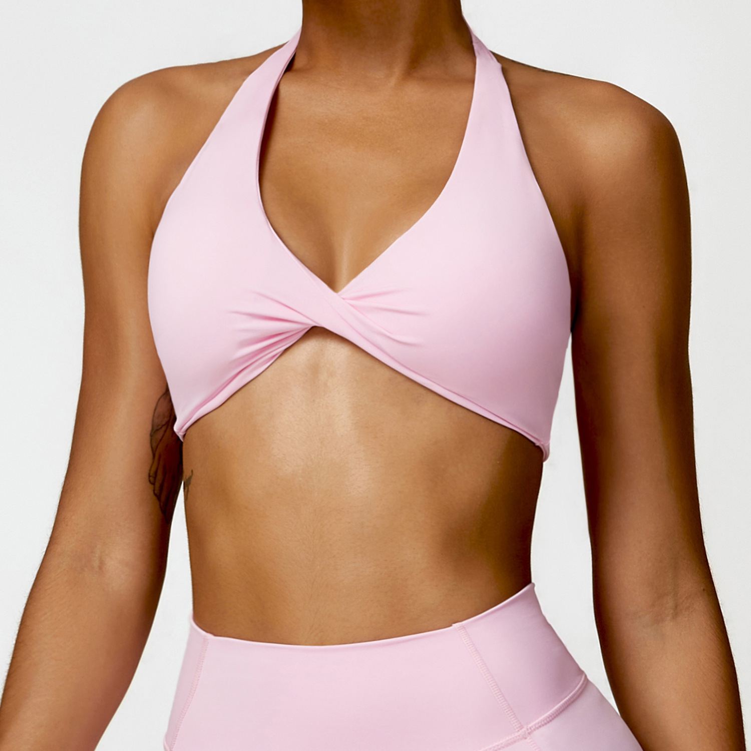 Halter Neck Twist Sports bra