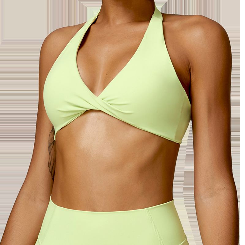 Halter Neck Twist Sports bra