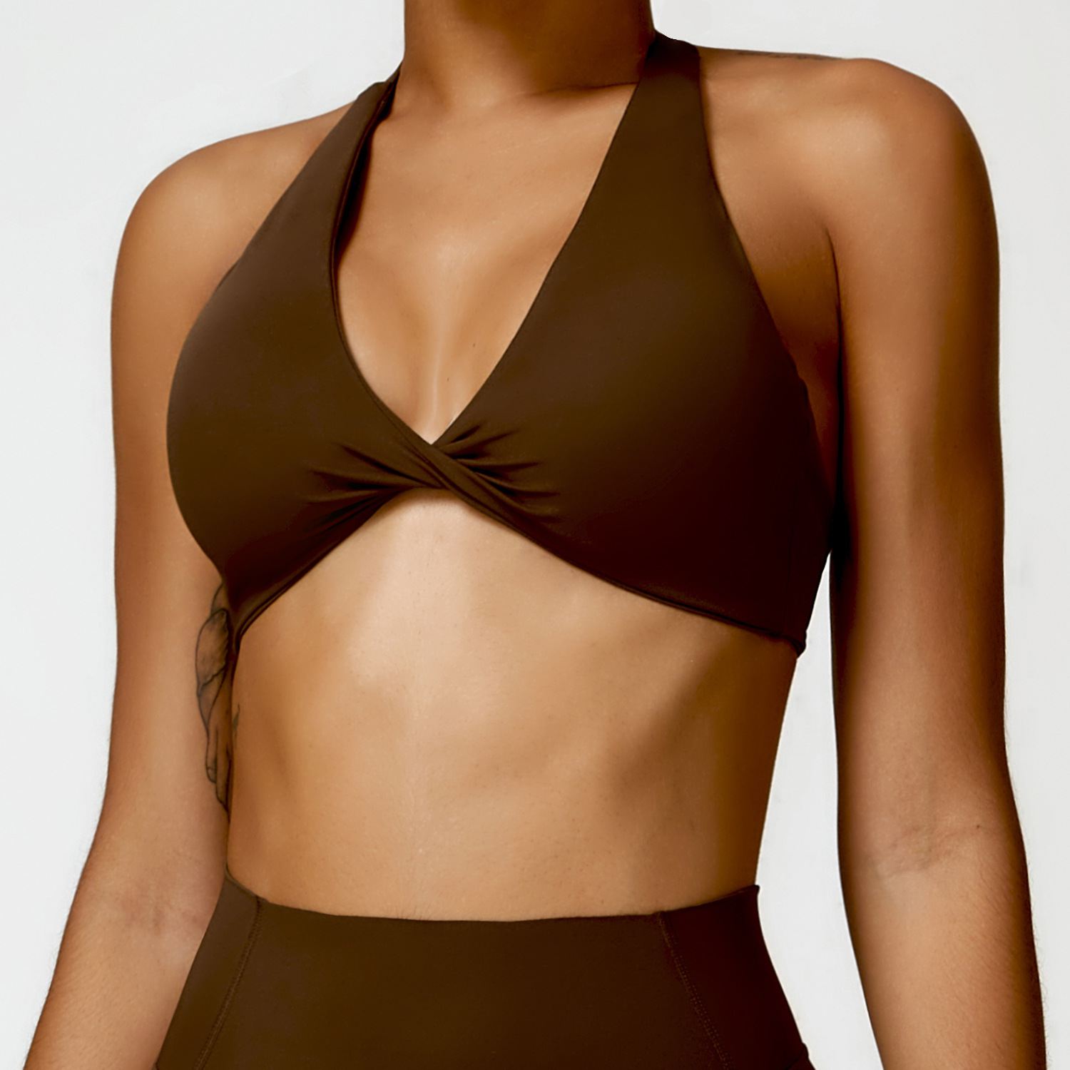 Halter Neck Twist Sports bra