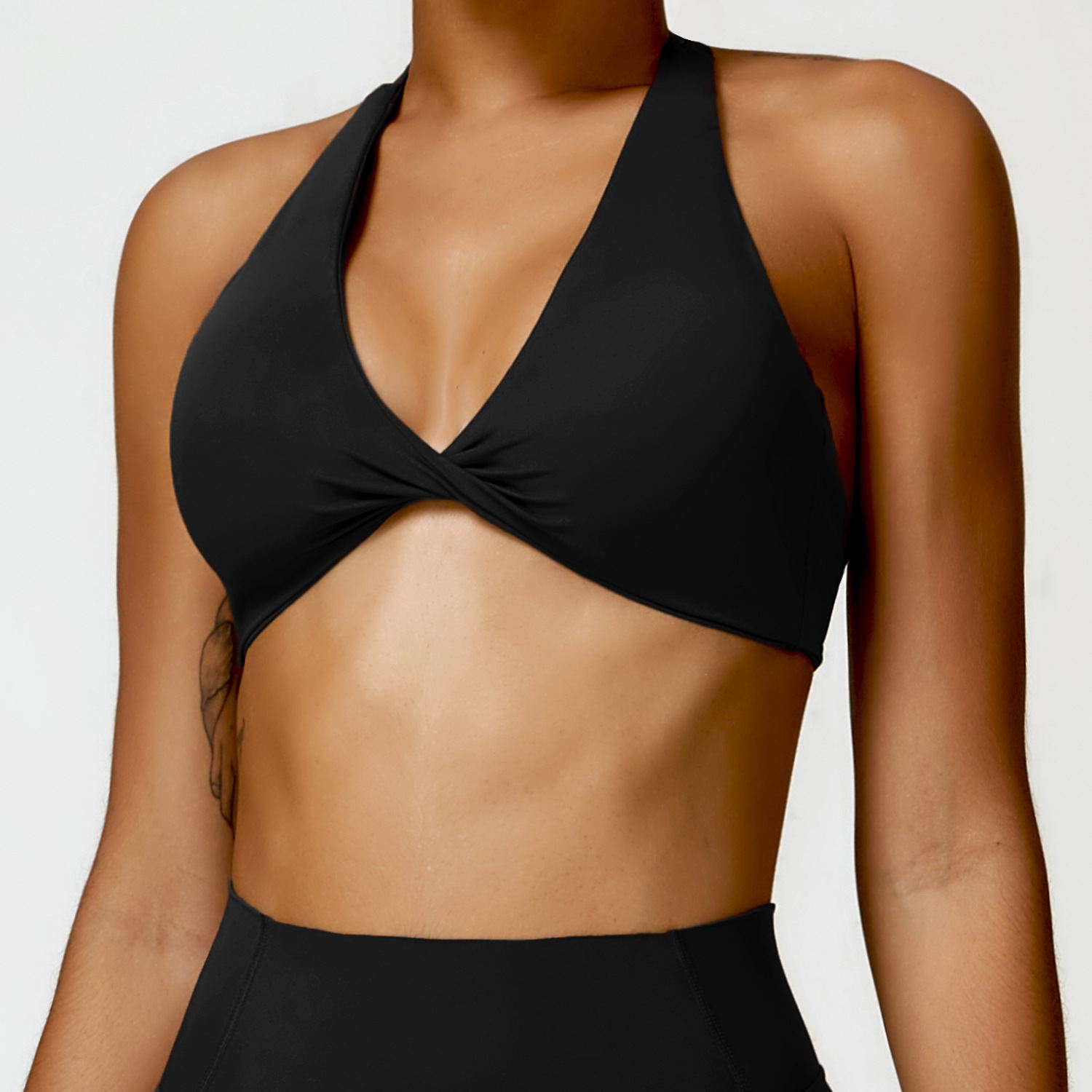 Halter Neck Twist Sports bra