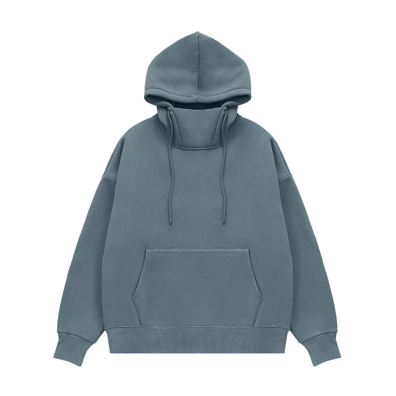 350g Fleece-Lined Windproof Sweatshirt with High Collar