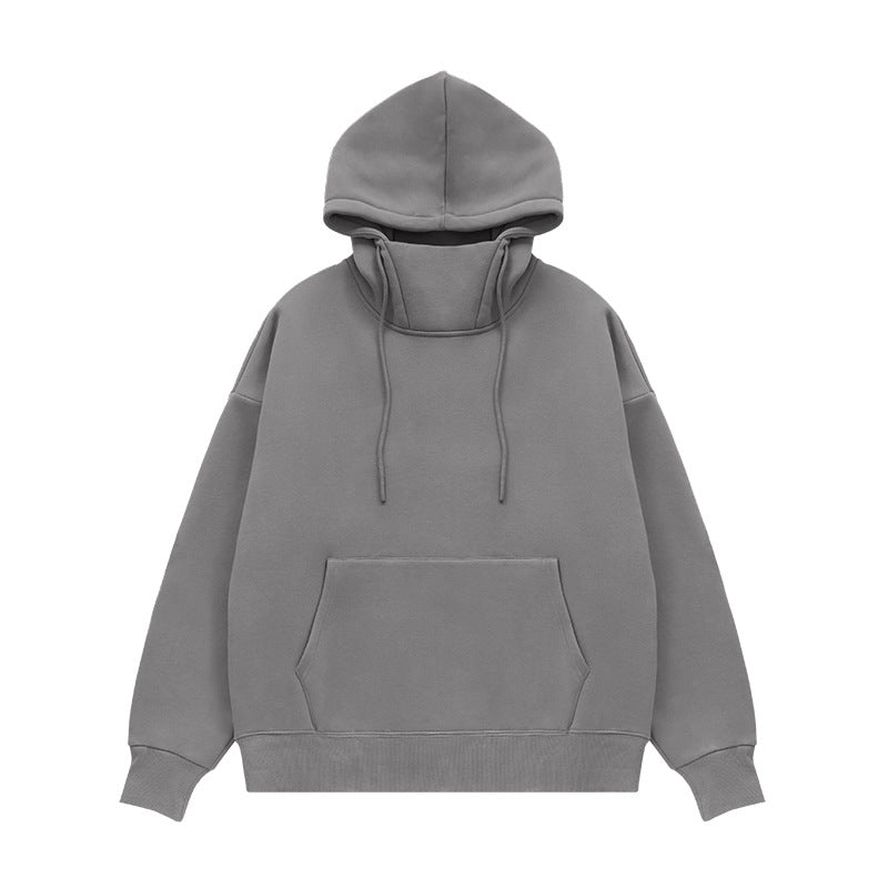 350g Fleece-Lined Windproof Sweatshirt with High Collar