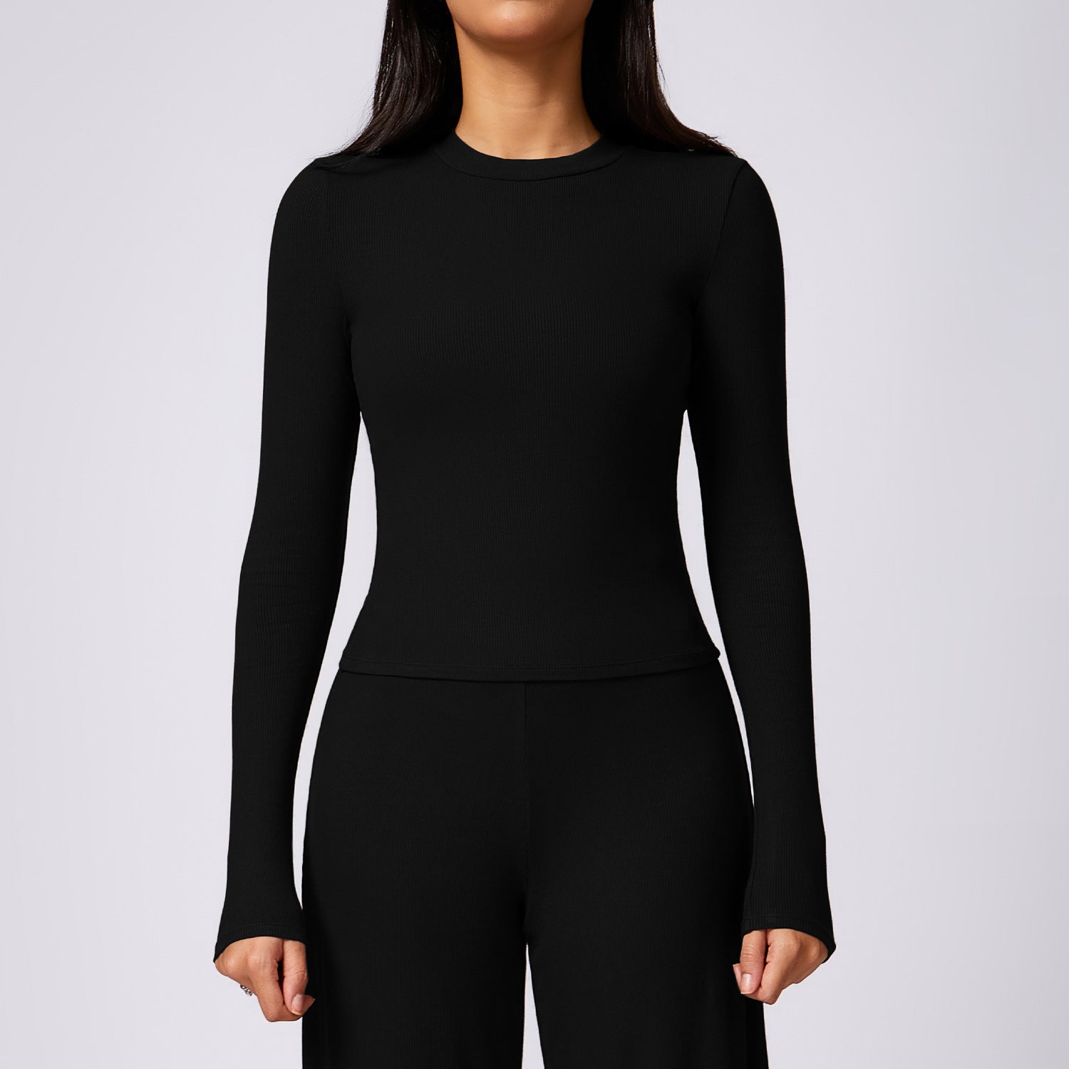 Tight-Fitting Long-Sleeve Yoga Suit