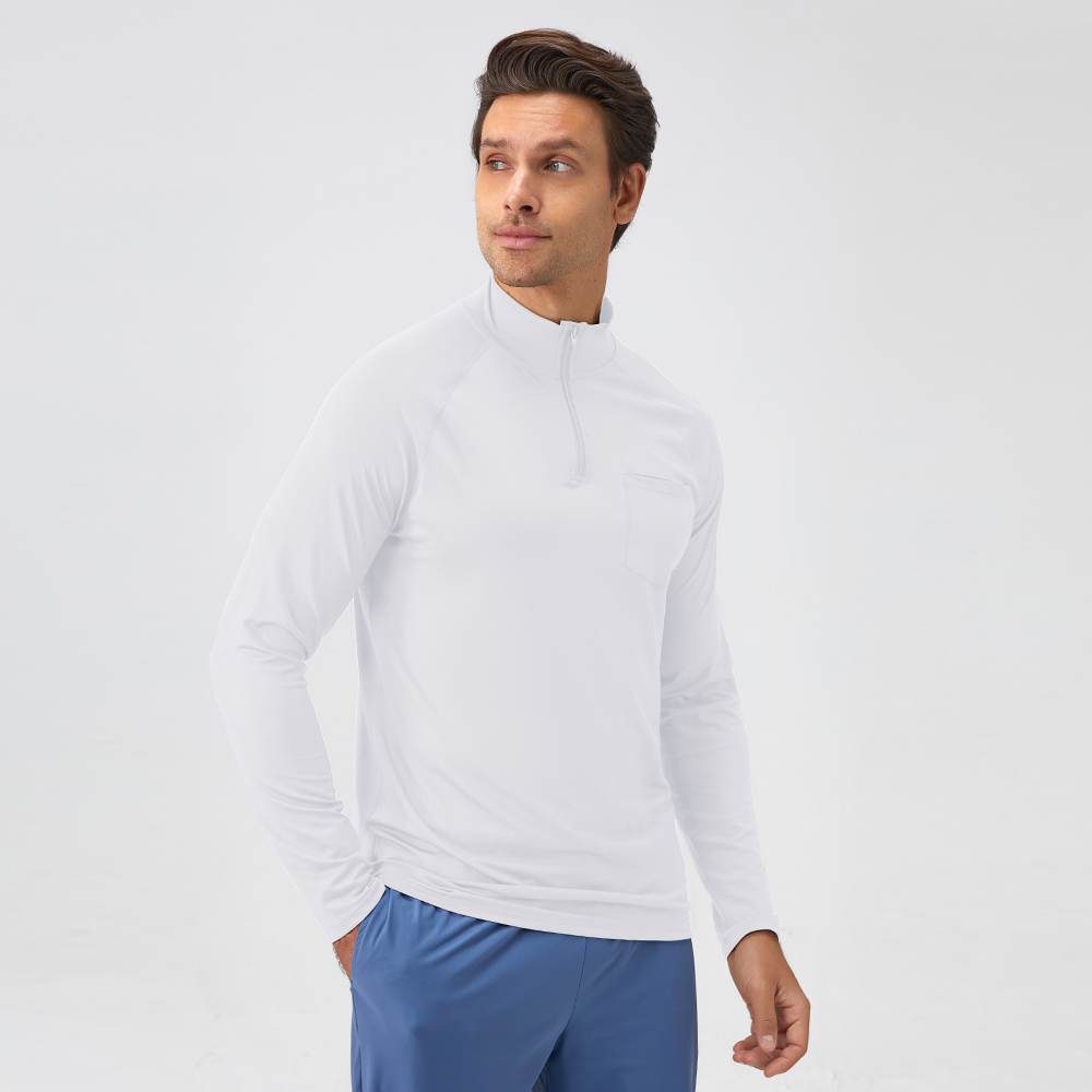 Men's Half Zip Long-Sleeve Top